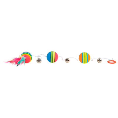 3 Pelotas Con 3 Cascabeles Y Plumas - Trixie