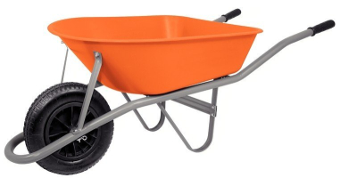 Carretilla Caja Plastica 3.5 Mm - 55 Lts. Llanta Neumatica 3.5/8