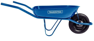 Carretilla Metalica Azul 3,58 X 75 Mm - 50 Lts. Roda Metalica 8