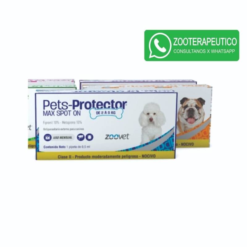 Pipeta Pets Protector Max Spoton Hasta 5Kg - Zoovet