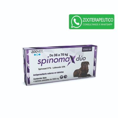 Comprimidos Spinomax Dúo 36A70Kg - Zoovet