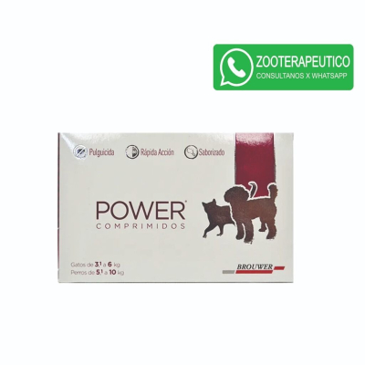 Comprimidos Power Perros 5 A 10 Kg Y Gatos 3 A 6 Kg - Brouwer