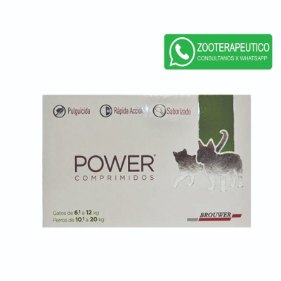 Comprimidos Power Perros 10 A 20 Kg Y Gatos 6 A 12 Kg - Brouwer