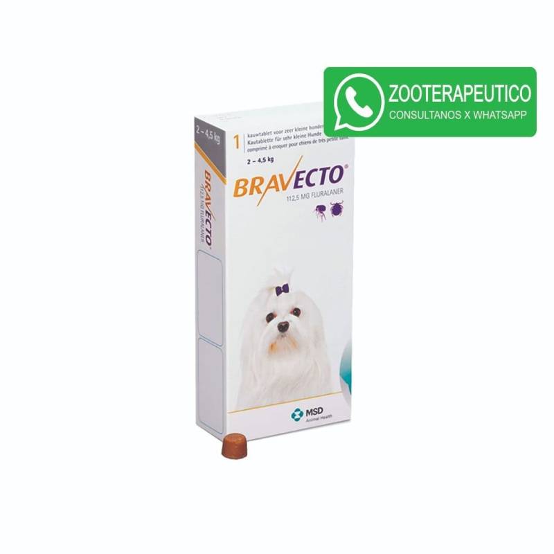 Bravecto Bocado Masticable 2-4.5Kg - Msd