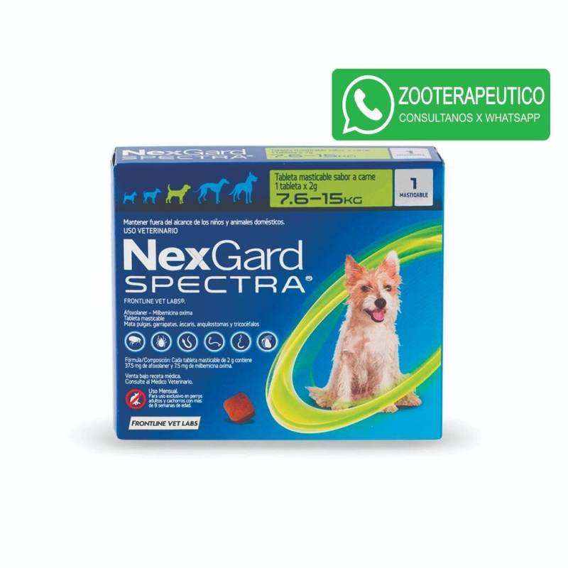 Comprimidos Spectra Nexgard 7,6-15 Kg -Merial