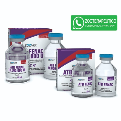 Atb 5.000.000Ui X12 Ampollas Antimicrobiano - Antiinflamatorio - Para Reconstituir - Zoovet