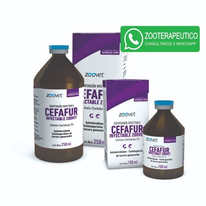 Cefafur X100Ml - Antimicrobiano - Antibiótico - Betalactámico -Zoovet
