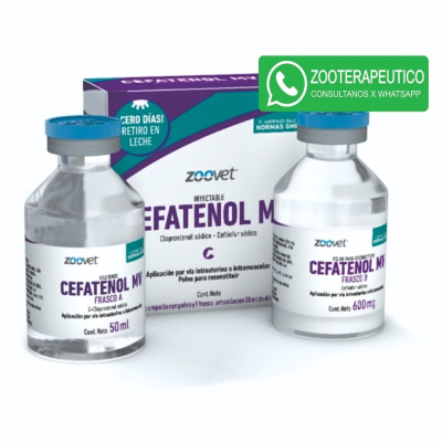 Cefatenol Mv X50Ml -Antibiótico De Amplio Espectro - Hormonal -Zoovet
