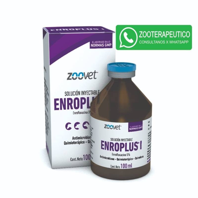 Enroplus I. X 100 Ml Antimicrobiano De Amplio Espectro - Quinolona - Zoovet