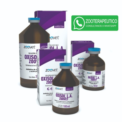 Oxisol L.a. X 500 Ml Antibiótico De Amplio Espectro - Acción Prolongada - Zoovet