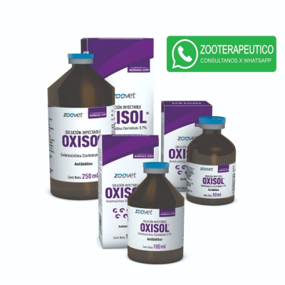Oxisol X 250 Ml Antibiótico Inyectable De Amplio Espectro - Zoovet