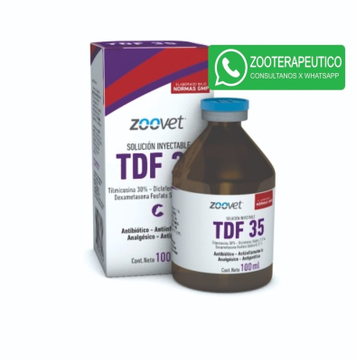 Tdf 35 X 100 Ml Antibiótico - Macrólido - Antiinflamatorio. - Zoovet