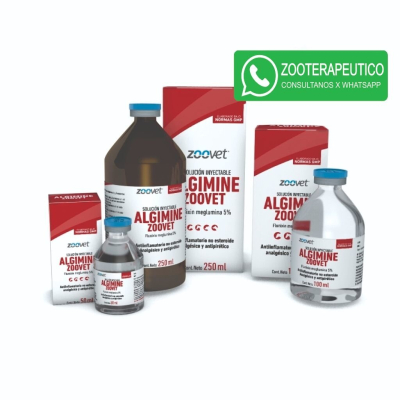 Algimine X 50 Ml -Antiinflamatorio No Esteroide - Analgésico - Antipirético - Zoovet