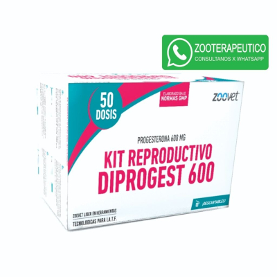 Kit Diprogest 600 X 50 Trat- Dispositivo Intravaginal - Progesterona 0,6 G - Zoovet