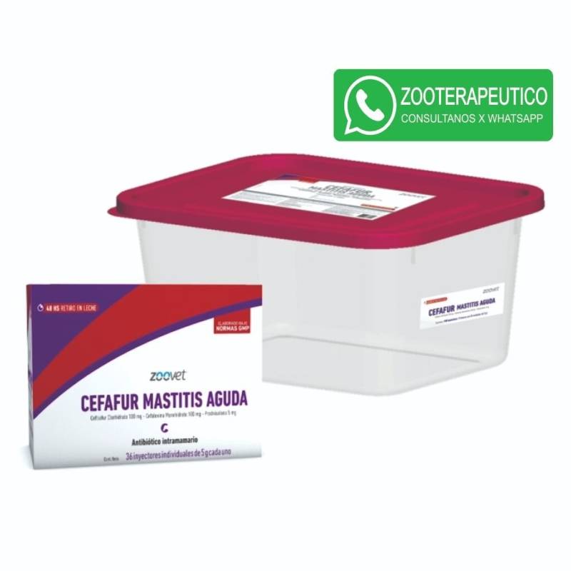 Cefafur Mastitis Aguda X 180 Jer Antibiótico Antiinflamatorio Intramamario - Zoovet