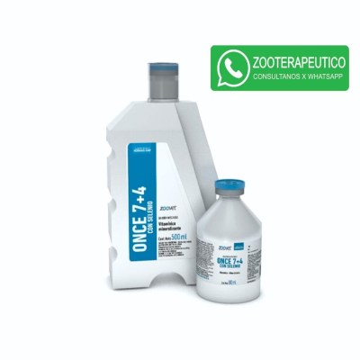 Once (7+4) Con Selenio X 500 Ml - Vitamínico Mineralizante Inyectable - Zoovet