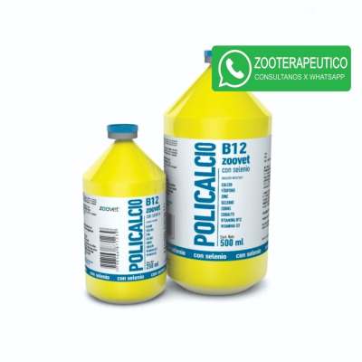 Policalcio B 12 X 500 Ml- Suplemento Vitamínico Mineralizante Inyectable - Zoovet