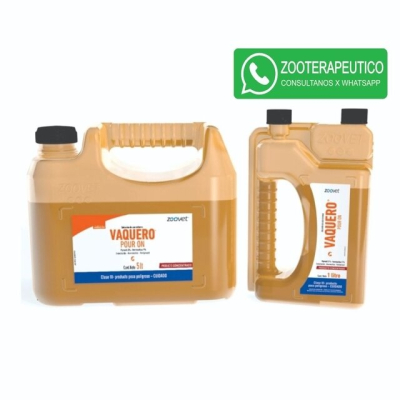 Vaquero Pour On X 1Lts -Garrapaticida - Piojicida - Endectocida- Zoovet