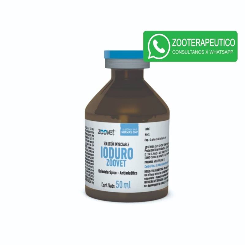 Ioduro Zoovet X 50 Ml- Quimioterápico - Antimicótico - Zoovet