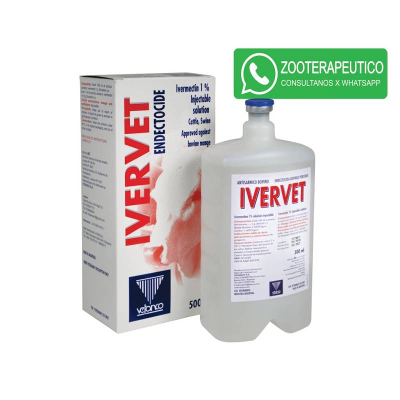 Ivervet 1% 500Ml - Vetanco