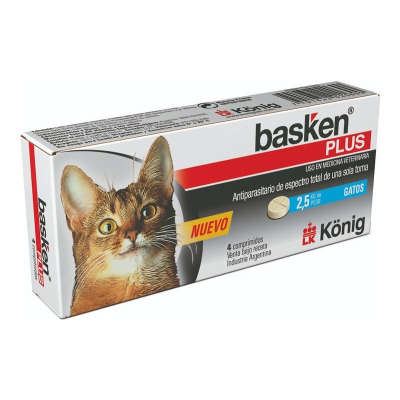 Basken Plus Gato X 4 Comprimidos - Hasta 10Kg - Konig