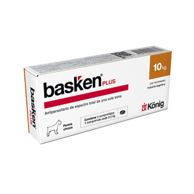 Basken Plus Perro Chico X 4 Comprimidos - Hasta 10Kg - Konig