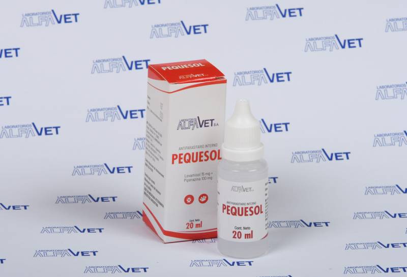 Pequesol Antiparasitario Interno En Gotas 20Ml (Levamisol) - Alfavet