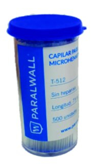 Capilar Para Microhemato Sin Heparina X 500U - Paralwall