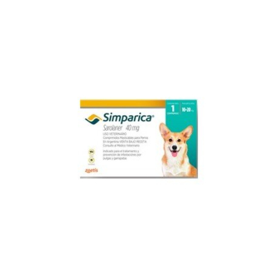 Simparica 40 Mg (10 A 20 Kg)- Zoetis