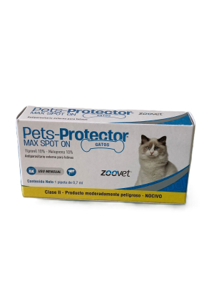 Pipeta Pets Protector Max Spoton Gatos Hasta4Kg - Zoovet