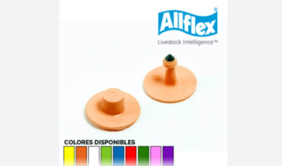 Carvana Boton Naranja Lisa - Allflex  - 25 Unidades