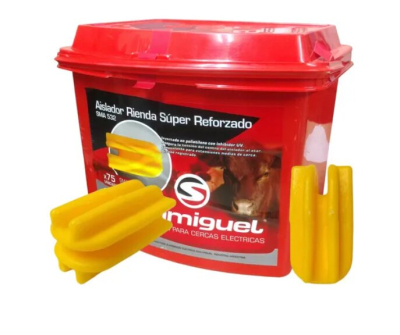 Aislador Para Boyero Eléctrico Esquinero  Aislador Rienda Color Amarillo - San Miguel - Por Unidad