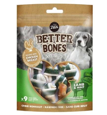 Better Bones Huesos Enrollados De Pollo Con Cordero/Menta 9 U. - Zeus