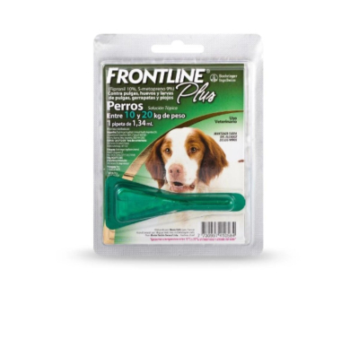 Pipeta Frontline Plus Perro Med. 10 A 20Kg (Fipronil) - Boehringer