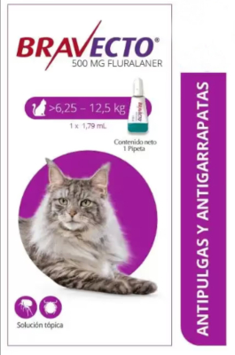 Pipeta Bravecto Gatos 6,25A12Kg -Msd