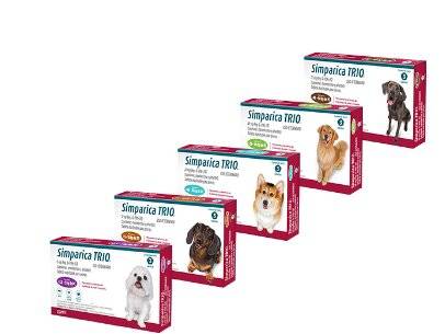 Simparica Trio 20 A 40Kg Interna Y Externa - Zoetis