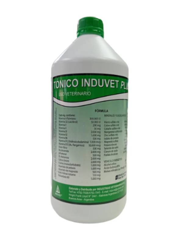 Tonico Plus X 1 Litro Polivitaminico - Induvet