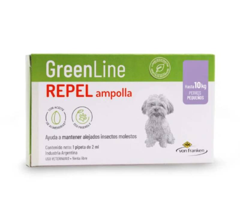 Greenline Ampolla Repelente De Insectos Hasta 10Kg Perro