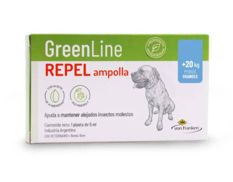 Greenline Ampolla Repelente De Insectos Mas De 20Kg Perro