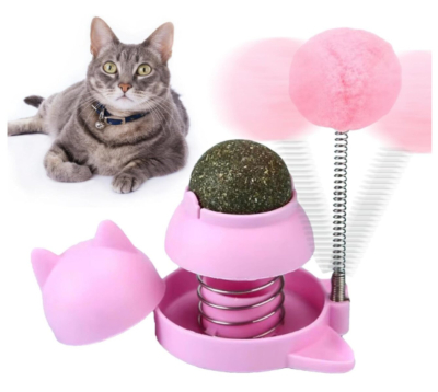 Juguete Oso Con Resorte + Yerba Gatuna - Accesorios Mascotas