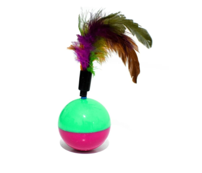 Juguete Gato Vaiven Con Pluma Chico - Accesorios Mascotas