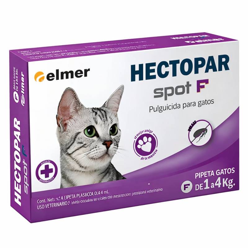 Pipeta  Pulguicida Gatos Hasta 4Kg  Hectopar - Elmer