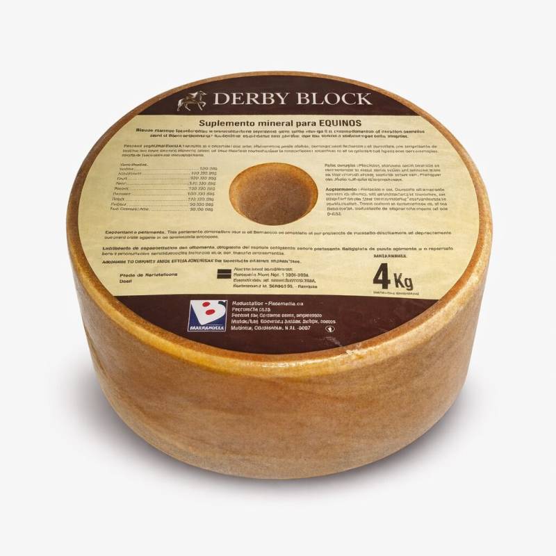 Bloque Mineral Derby Biofarma 4 Kg Para Animales De Granja