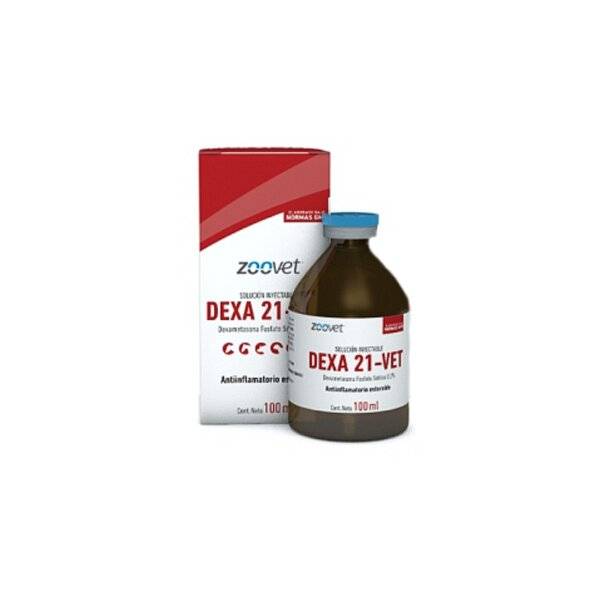 Dexa 21-Vet X 100 Ml - Antiinflamatorio Esteroide - Antialérgico - Zoovet