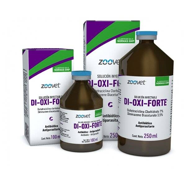 Di Oxi Forte X 100 Ml Antibiótico De Amplio Espectro - Hemoparasiticida- Zoovet