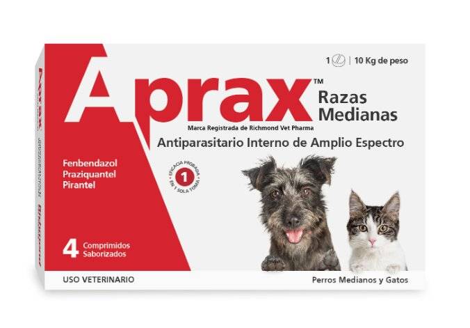 Aprax Razas Medianas X Blister 4 Comp. (Fenbendazol) - Richmond