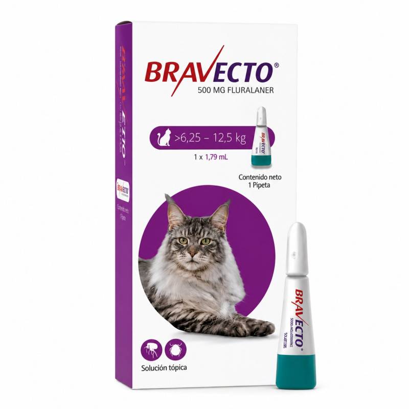 Pipeta Bravecto Gatos 6,25A12Kg -Msd